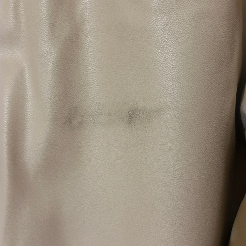 Levi's Beige Leather Button-Up Shirt NWT